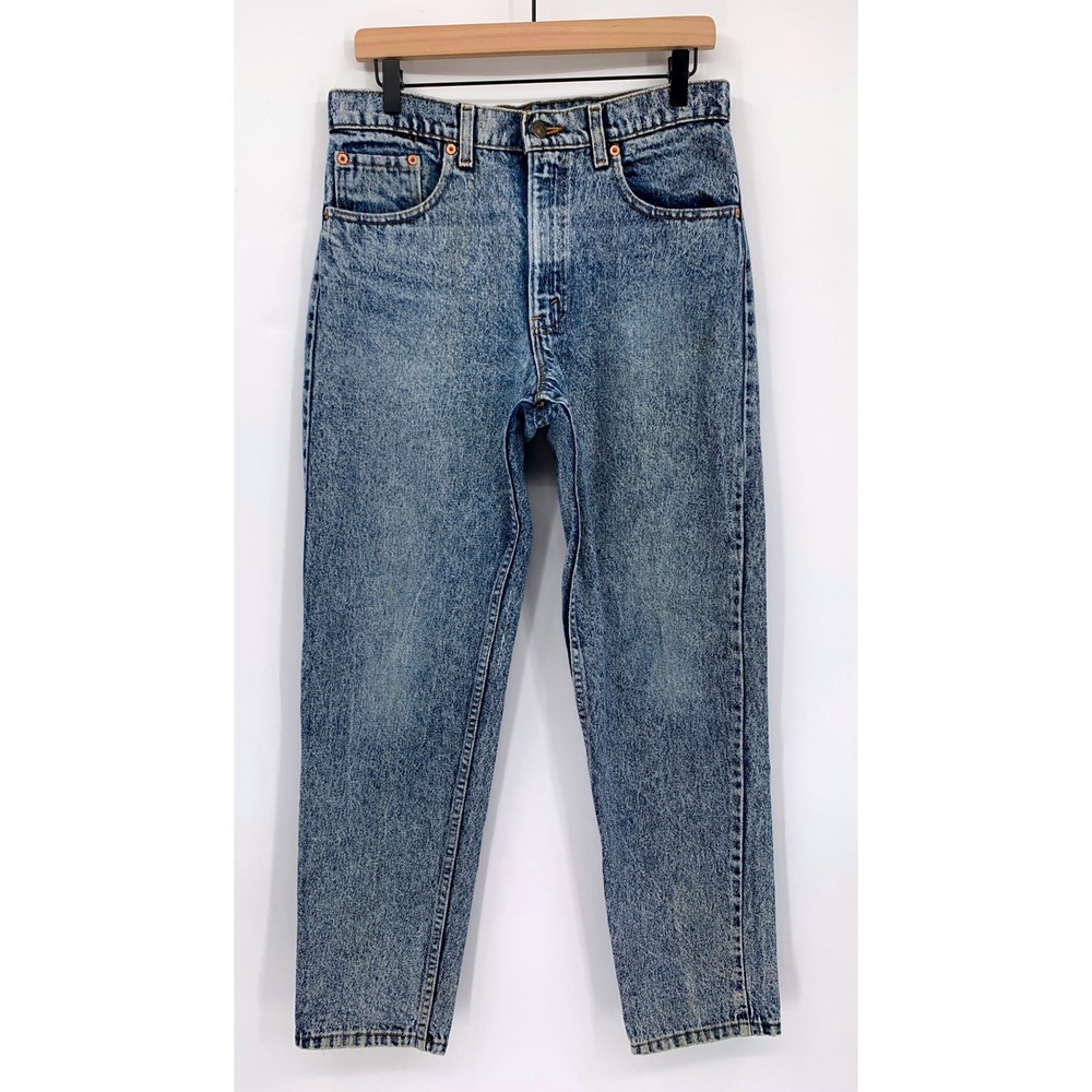 Vintage Levis 550 Jeans Men 31x30 Blue Acid Wash Relaxed Fit 90s Made USA